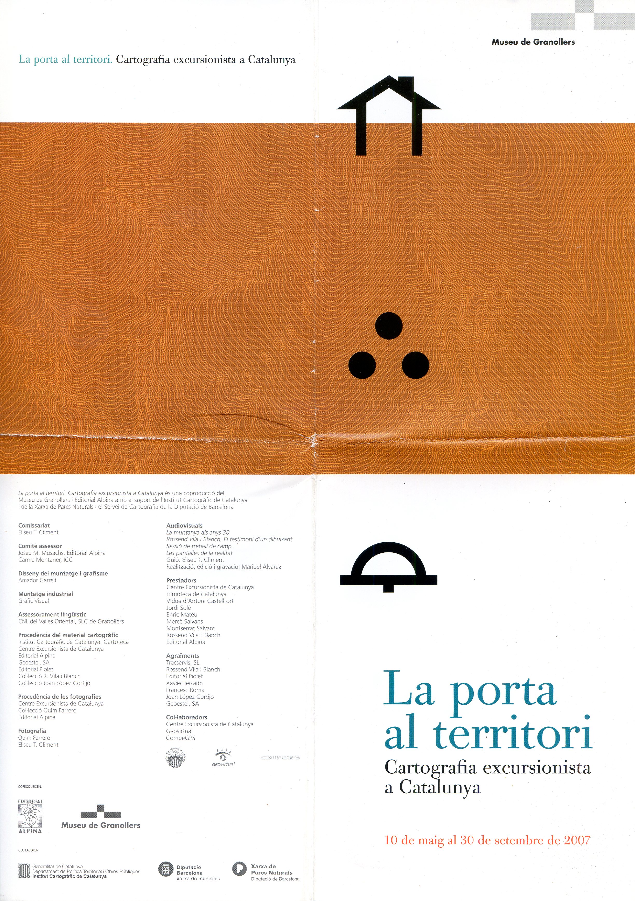 porta al territori, La : Cartografia excursionista a Catalunya : 10 de maig al 30 de setembre de 2007 - Portada